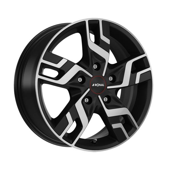 RONAL R64 MATT BLACK POLISHED 7x17 5/160 ET53 CB65.1