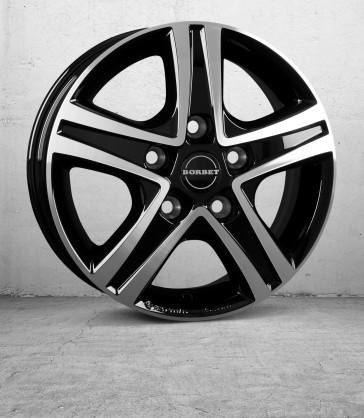 BORBET CWD GLOSS BLACK POLISHED 6x16 5/118 ET68 CB71.1