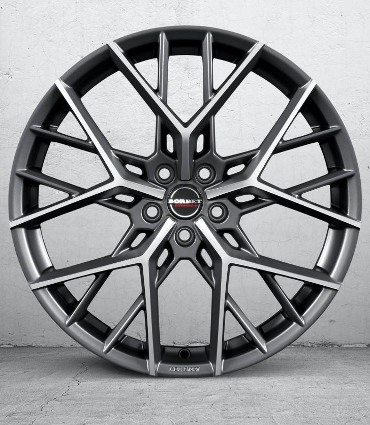 BORBET BY DULL TITANIUM POLISHED 8x18 5/112 ET44 CB57.1