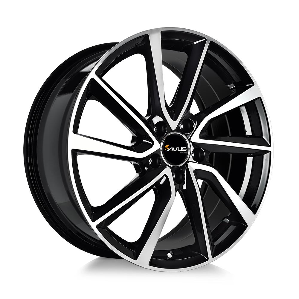 AVUS AC-518 GLOSS BLACK POLISHED 7.5x19 5/112 ET50 CB57.1