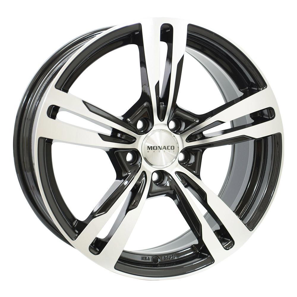MONACO WHEELS GP4 GLOSS BLACK POLISHED 8.5x20 5/120 ET45 CB74.1