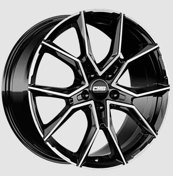 CMS C33 GLOSS BLACK POLISHED 8.5x20 5/112 ET30 CB66.6