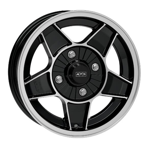 ATS CLASSIC GLOSS BLACK POLISHED 5.5x15 4/130 ET25 CB80