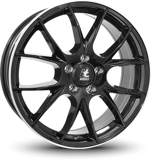 IT WHEELS KIRA BLACK LIP POLISHED 6.5x16 5/100 ET47 CB57.1