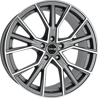 AVUS AF18 DULL ANTHRACITE POLISH 8.5x20 5/112 ET45 CB66.4