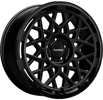SUPERMETAL CAGE MATT BLACK 8x18 6/130 ET45 CB84.1