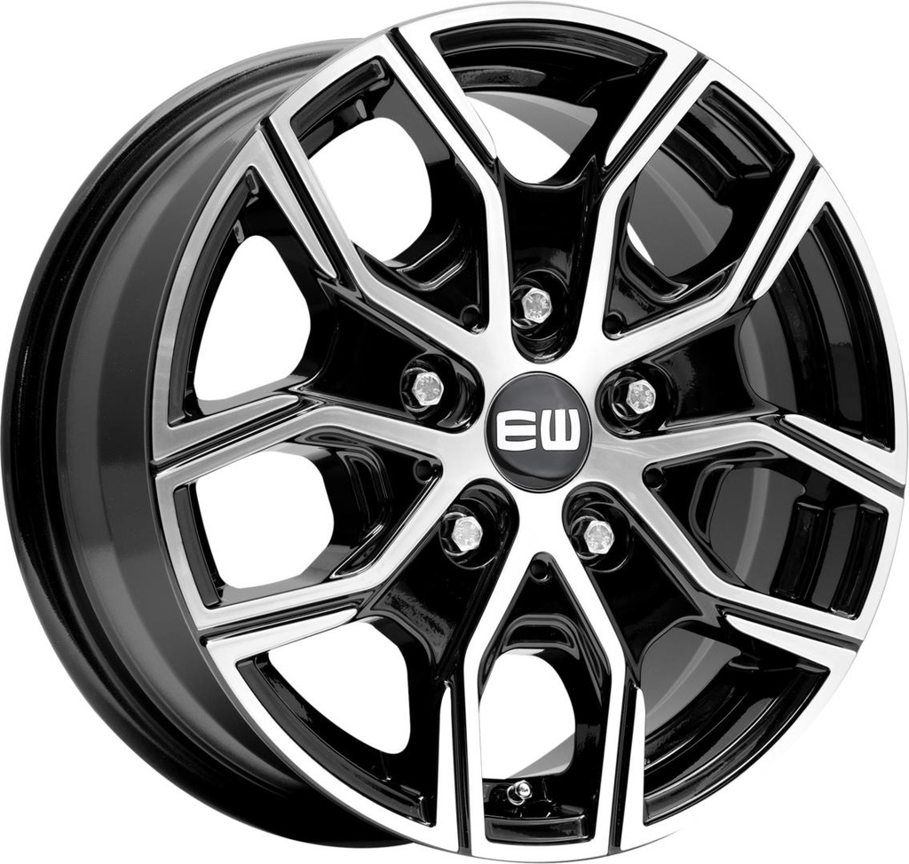 ELIT WHEELS EW20 BLACK / POLISHED 6.5x16 5/118 ET50 CB71.1
