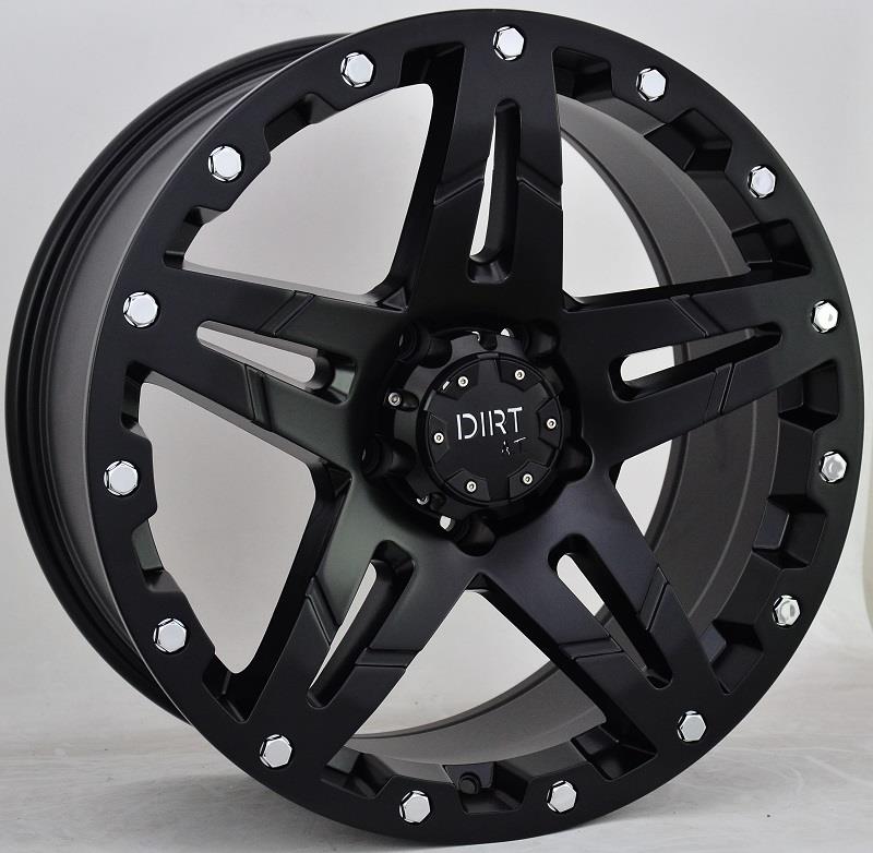 STATUSFÄLGAR D66 FLATBLACK. 9x20 6/139.7 ET25 CB106.1