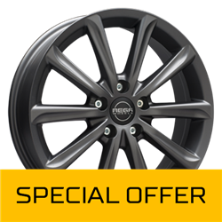 MEGA WHEELS VIRGO DARK MAT ANTHRACITE GREY 6.5x16 5/112 ET22 CB66.5