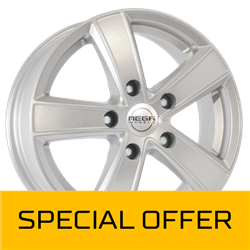 MEGA WHEELS HERCULES 5 SILVER 6.5x16 5/160 ET53 CB65.1