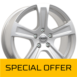MEGA WHEELS LEO SILVER 7.5x17 4/108 ET23 CB65.1