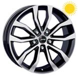 AUTEC UTECA GLOSS BLACK POLISHED 7.5x17 5/120 ET47 CB65.1