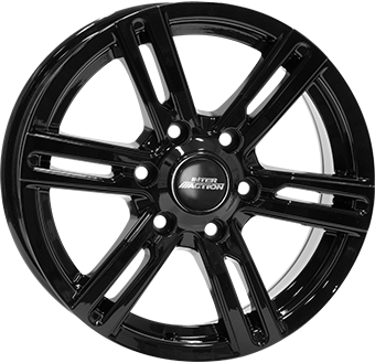INTER ACTION KARGIN 6 GLOSS BLACK 6.5x16 6/120 ET50 CB74.6