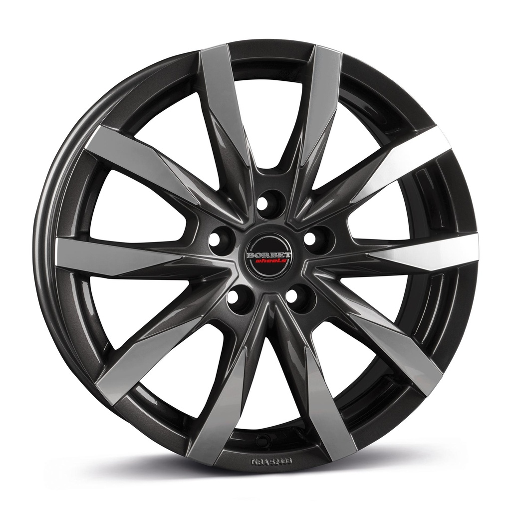 BORBET CW5 MIST ANTRACITE GLOSS POLIS 7.5x18 5/127 ET35 CB71.6