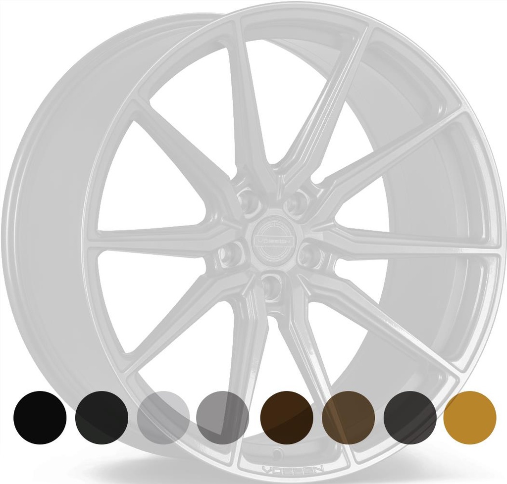 VOSSEN HF3 GLOSS BLACK 10x24 5/120 ET32 CB72.6