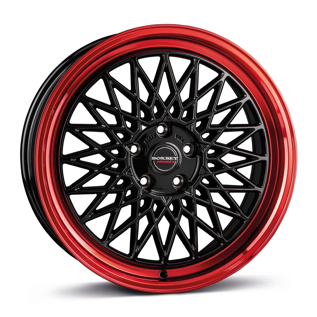 BORBET B BLACK RIM RED 8x17 5/112 ET35 CB66.5