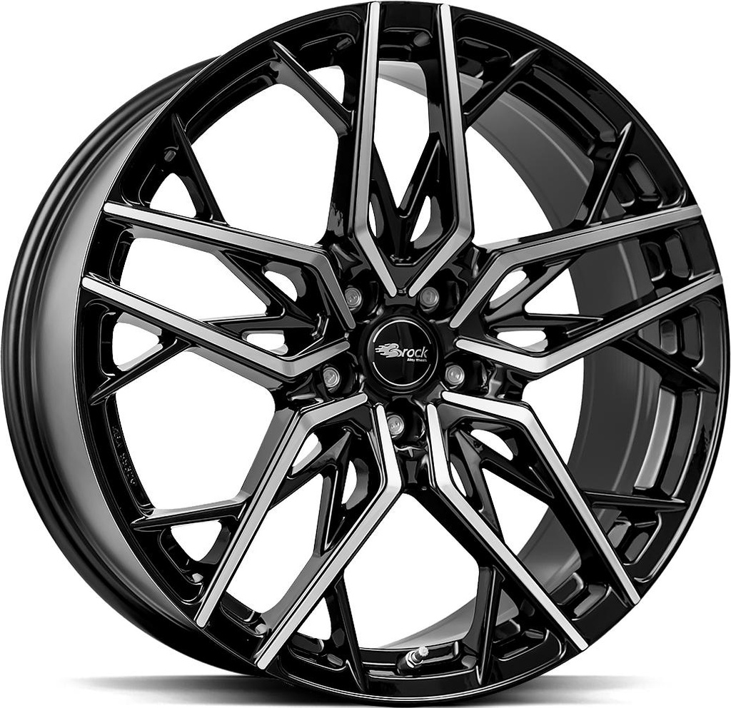 BROCK B44 BLACK FULL POL 8.5x19 5/114.3 ET35 CB64.2