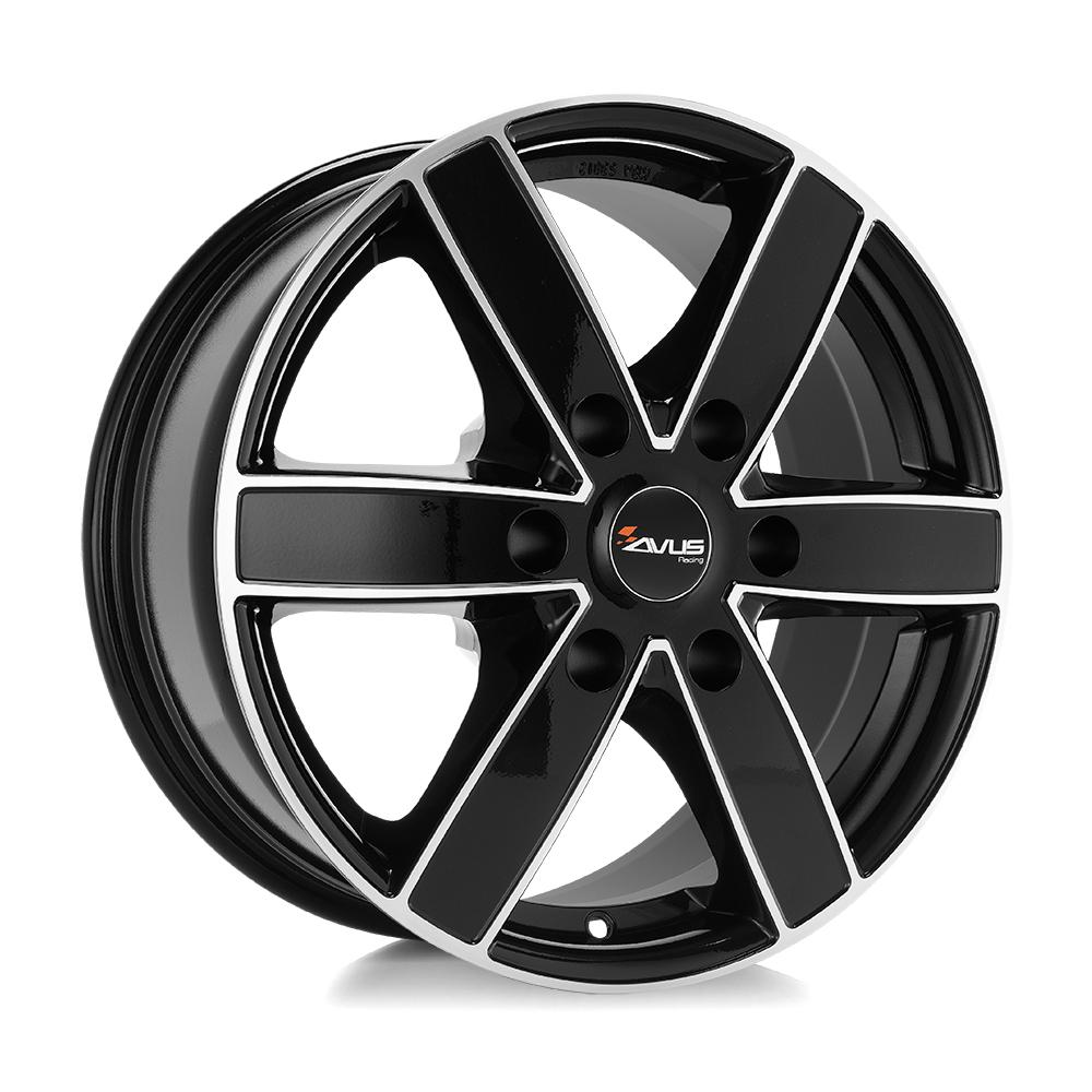 AVUS AC-V61 BLACK POLISHED 6.5x16 6/125 ET68 CB74.1