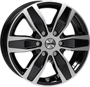 AUTEC QUANTRO 6 BLACK POLISHED 7x17 6/120 ET45 CB74.6