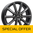 MEGA WHEELS VIRGO DARK MAT ANTHRACITE GREY 7x17 5/114.3 ET38 CB73.2