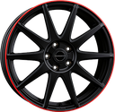 BORBET GTX BLACK MATT RIM RED 8x19 5/114.3 ET50 CB72.5