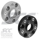 SCC Spacer 20mm System 4B ALU musta/anod 5/130 CB71,6 - M14x1,5 (pari)