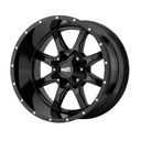 STATUSFÄLGAR MO970 GLOSS BLACK WITH MILLED LIP 10x18 8/165.1 ET-24 CB125.5