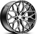 VOSSEN HF2 BRUSH GLOSS BLACK 10.5x20 5/112 ET45 CB66.6
